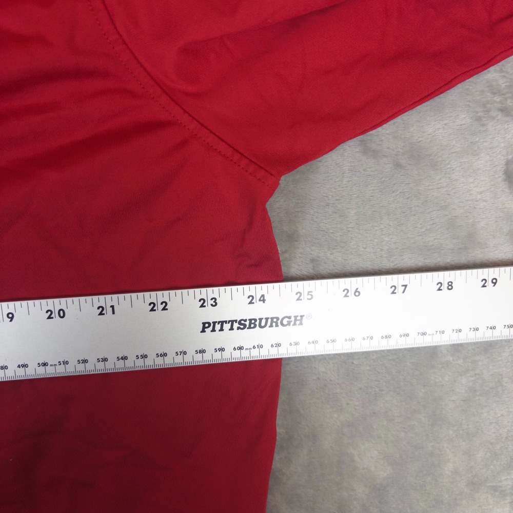 FootJoy Quarter Zip Pullover Mens Large Red Long Sleeve Golf Jacket RH Logo - Picture 5 of 6